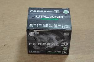lot 438 image: 25 Federal Upland .410 Bore 3 Steel 7.5 Shot Shotshells