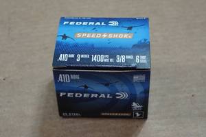 lot 440 image: 25 Federal Speed Shok .410 Bore 3 Steel 6 Shot Shotshells