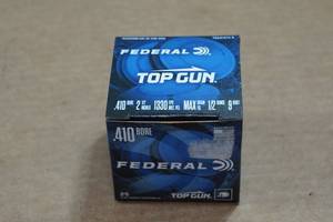 lot 443 image: 25 Federal Top Gun .410 Bore 2-12 9 Shot Shotshells