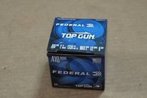 lot 444 image: 25 Federal Top Gun .410 Bore 2-12 9 Shot Shotshells