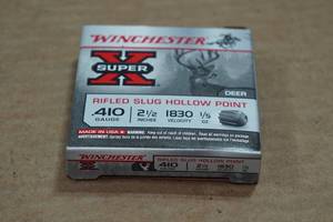 lot 447 image: 5 Winchester Super-X .410 Bore 2-12 Rifled HP Slugs