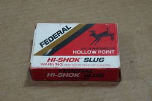 lot 456 image: 5 Federal Hi-Shok 20 Gauge 2-34 HP Slugs