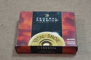 lot 460 image: 5 Federal Vital-Shok 12 Gauge 3-12 Mag 00 Buck Shotshells