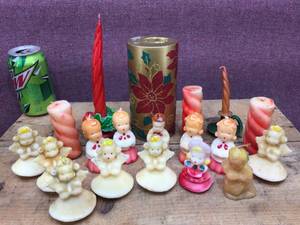 Vintage Christmas Choir Candles - Gurley - Socony - Most Unfired