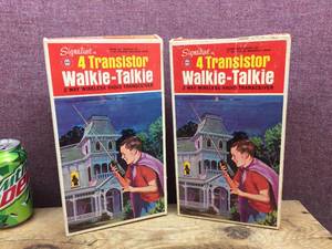 lot 117 image: (2) Vintage Signature 4 Transistor Walkie-Talkie - Original Boxes