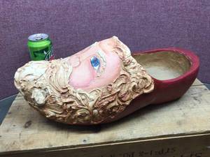 lot 156 image: Vintage Large Wooden Santa Shoe - Made in Holland