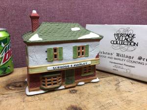 lot 159 image: Vintage Dept 56 SCROOGE AND MARLEY COUNTING HOUSE - Dickens Village Series