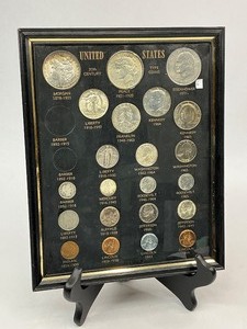 lot 6 image: 22pc Type Set Collection in Display Frame