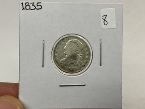 lot 8 image: 1935 Bust Silver Dime