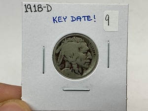 lot 9 image: 1918-D Buffalo Nickel