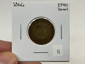 lot 11 image: 1866 2 Cent Piece