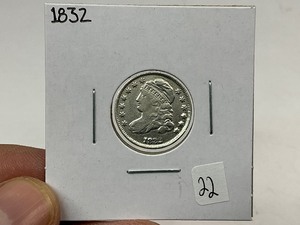lot 22 image: 1832 Bust Silver Dime
