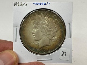 lot 27 image: 1923-S Silver Peace Dollar