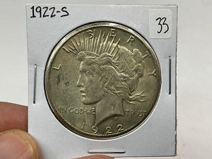 lot 33 image: 1922-S Silver Peace Dollar