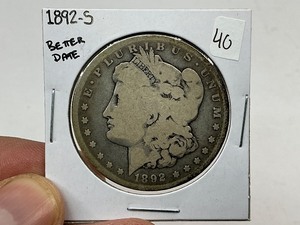 lot 40 image: 1892-S Silver Morgan Dollar