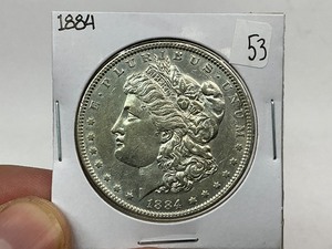 lot 53 image: 1884 Silver Morgan Dollar