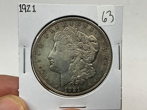 lot 63 image: 1921 Silver Morgan Dollar