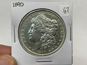 lot 67 image: 1890 Silver Morgan Dollar