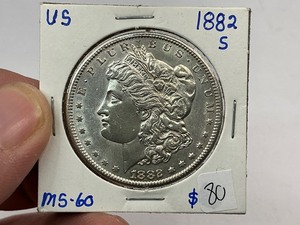 lot 80 image: 1882-S Morgan Silver Dollar