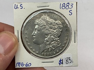 lot 83 image: 1883-S Moran Silver Dollar