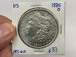 lot 87 image: 1885-O Morgan Silver Dollar