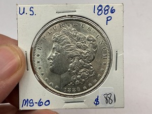 lot 88 image: 1886 Morgan Silver Dollar