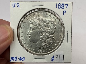 lot 91 image: 1887 Morgan Silver Dollar