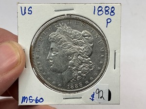 lot 92 image: 1888 Morgan Silver Dollar