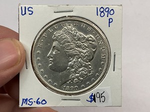 lot 95 image: 1890 Morgan Silver Dollar