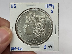lot 104 image: 1897-S Morgan Silver Dollar