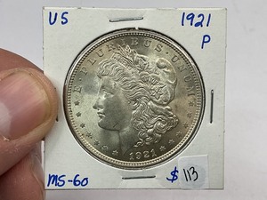 lot 113 image: 1921 Morgan Silver Dollar