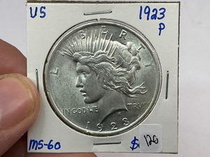 lot 120 image: 1923 Silver Peace Dollar