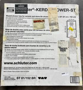lot 42 image: SCHLUTER KERDI SHOWER 32X60 OFF CENTER DRAIN