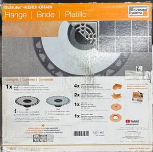 lot 61 image: SCHLUTER KERDI DRAIN ABS 2 VERT.