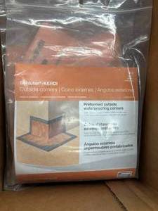 lot 63 image: SCHLUTER KERDI OUTSIDE CORNER 50 CT (5 PACKS OF 10)