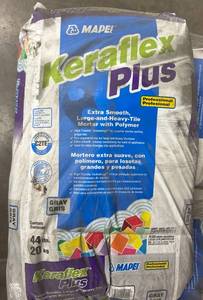 lot 91 image: 5 Bags Keraflex Plus Grey Everyday Thinset