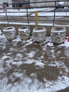 lot 3BCM image: 4 Large Concrete Landscaping Urns