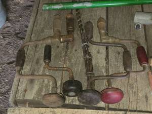 lot 42 image: Lot of (3) Vintage Drills  Bits