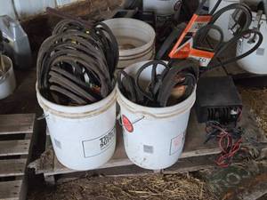 lot 162 image: Lot of (2 5-Gallon Buckets) Belts