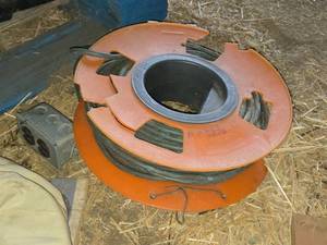 lot 180 image: Hose Reel and Extention Cord with 2 Outlet