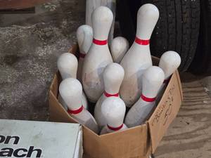 lot 198 image: Lot of (10) Plastic Bowling Pins