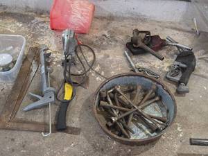 lot 199 image: Tools and Automotive - Hatchet, Squares, Pumps, Tire Irons, and more