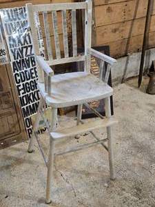 lot 204 image: Vintage Wooden High Chair