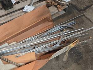 lot 295 image: Lot of  Vintage 1966 Chrysler Chrome Finish Trim Pieces