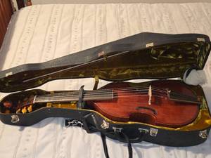 Bass Viola da Gamba by Paul Joseph Reichlin (1982) with Bow and Hard Case