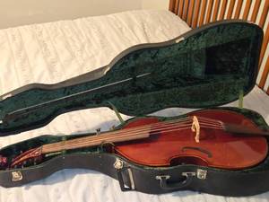 lot 463 image: Bass Viola da Gamba by Karl Roy (1973) with Ashmead Bow and Hard Case