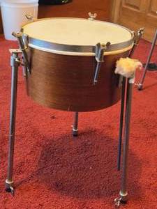 lot 574 image: 12 Rotary Timani Drum with Calf Skin Head - DP300 Orff by Studio 49