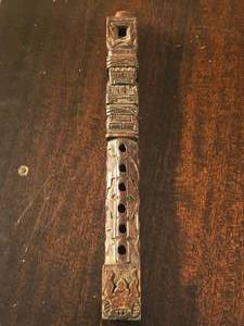 lot 620 image: Hand-carved Wooden Tarka Flute