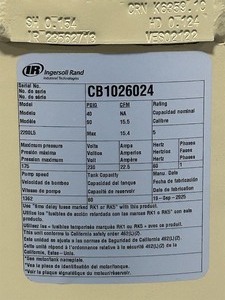 Ingersoll Rand Electric Stationary Air Compressor, 5 HP, 230 Volt, 1 Phase, 60-Gallon Vertical, Model# SS5L5