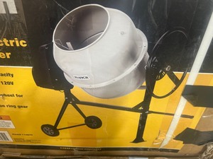 lot 12 image: Klutch Electric Cement Mixer, 6 Cu. Ft. Drum, 34 HP, 120V Electric Motor